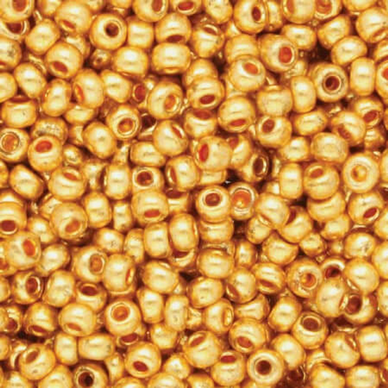 Seed Beads 11/0 Czech Metallic Gold (one Hank Pack)