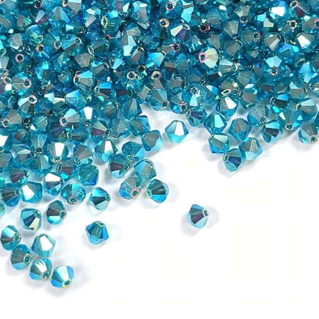 Blue Zircon AB 6mm Or 5mm Or 4mm Loose Flat Back Rhinestone Packs/ Swa –  World Trimmings