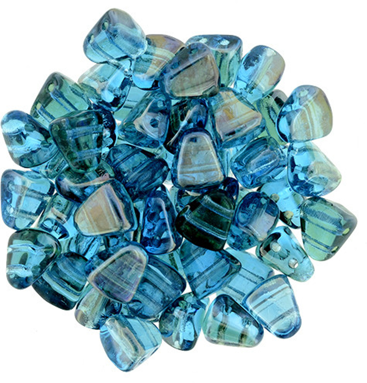 Aquamarine (Preciosa color), Czech Glass Beads, Machine Cut Bicones (M -  Crystals and Beads for Friends