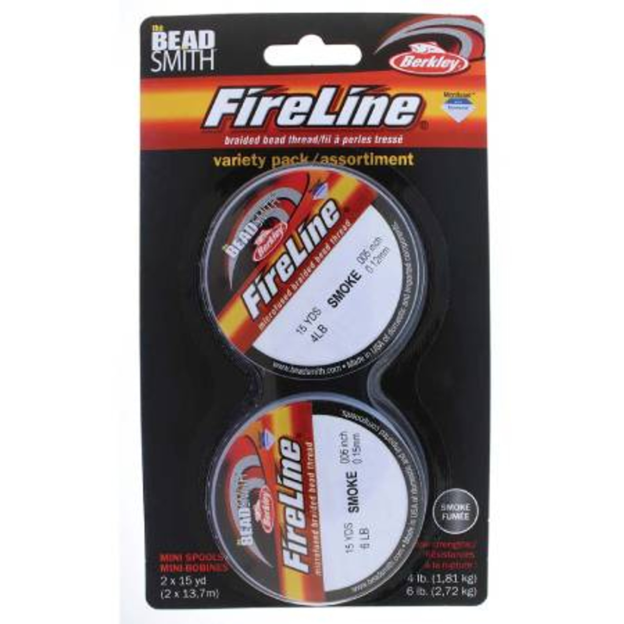 Smoke FireLine Beading Thread 8lb .007 -15yd