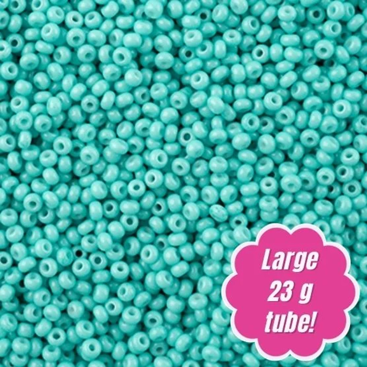 Czech Glass Seed Beads Size 8/0 Teal Rocailles