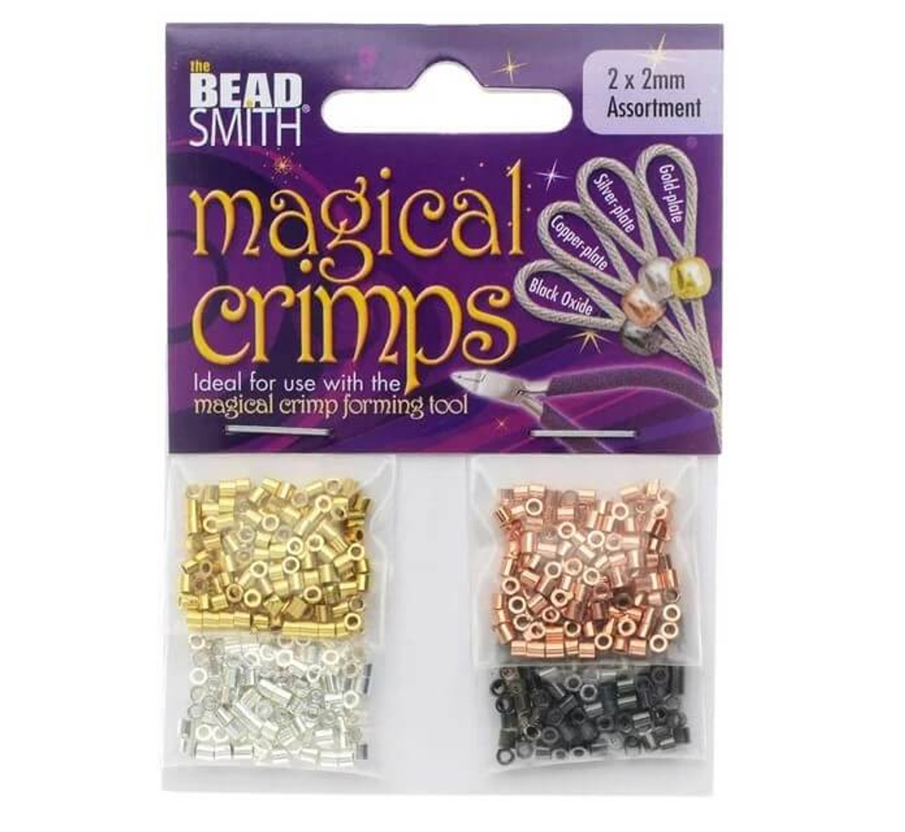 2mm Assorted Colors Metal Crimp Beads, 600ct. by Bead Landing™