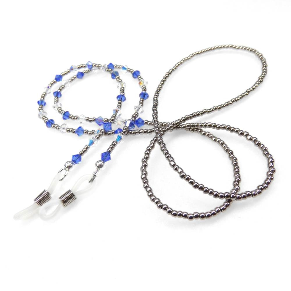 Beaded Eyeglass Chain with Elite Crystal Bicones & Seed Beads