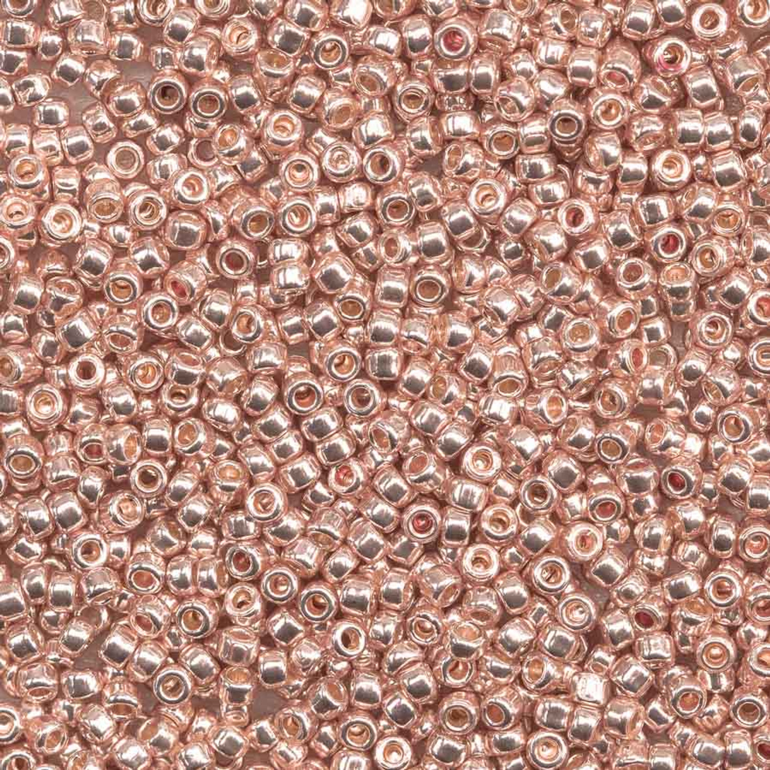 Toho ROUND 15/0 Seed Beads PERMAFINISH GALVANIZED SWEET BLUSH (2.5