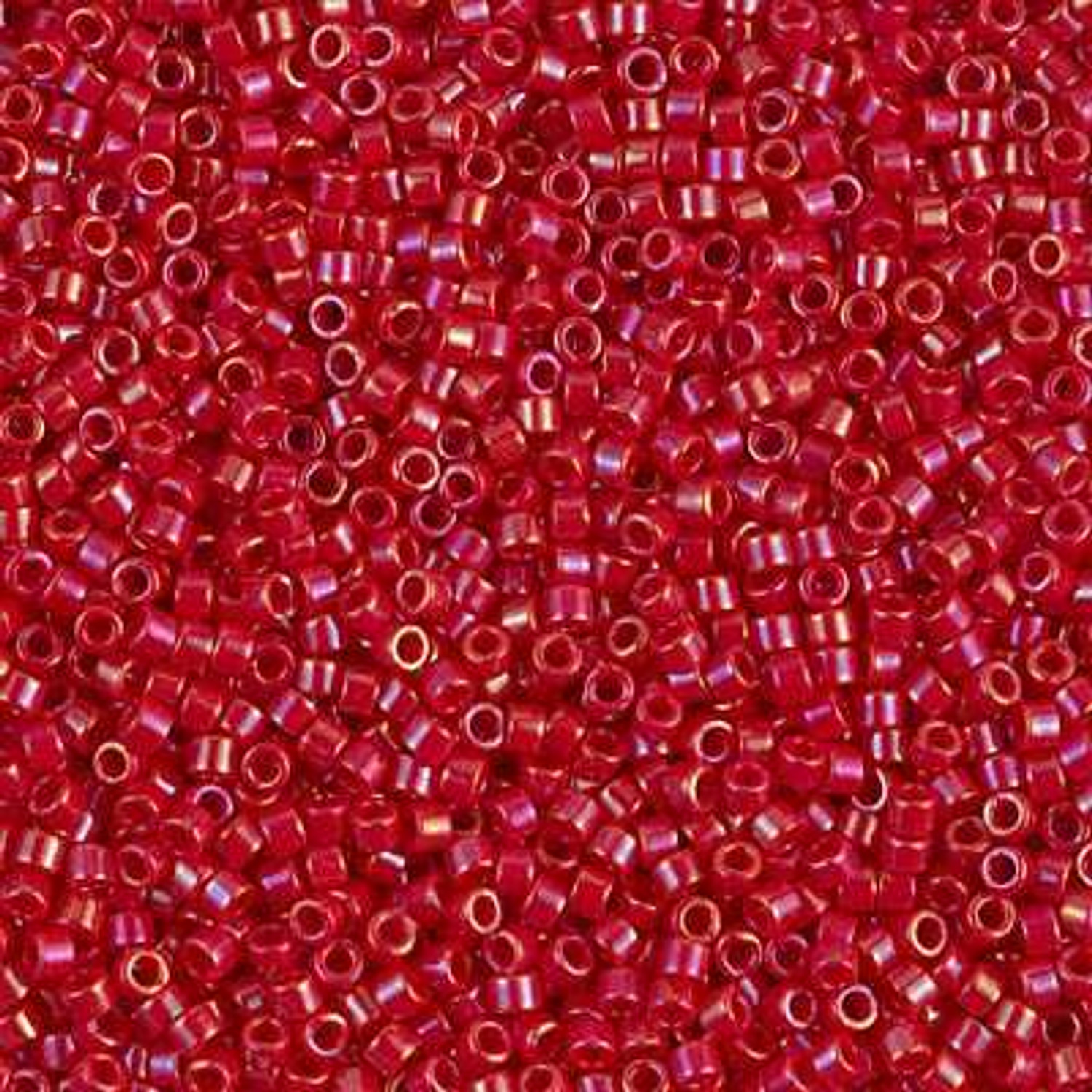 SIZE-11 #DB0214 OPAQUE RED LUSTER Delica - Miyuki Seed Beads