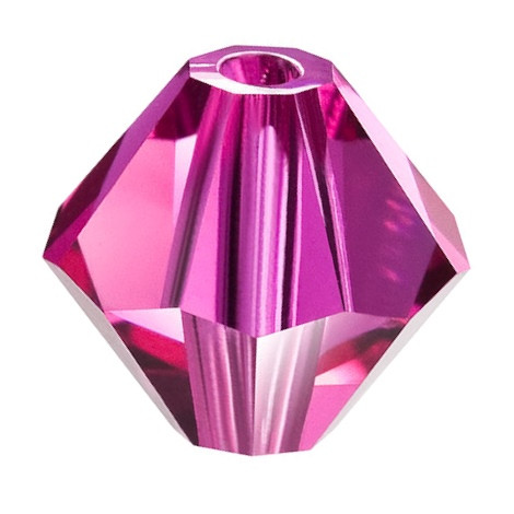 Preciosa Crystal Bicone Beads 3mm FUCHSIA