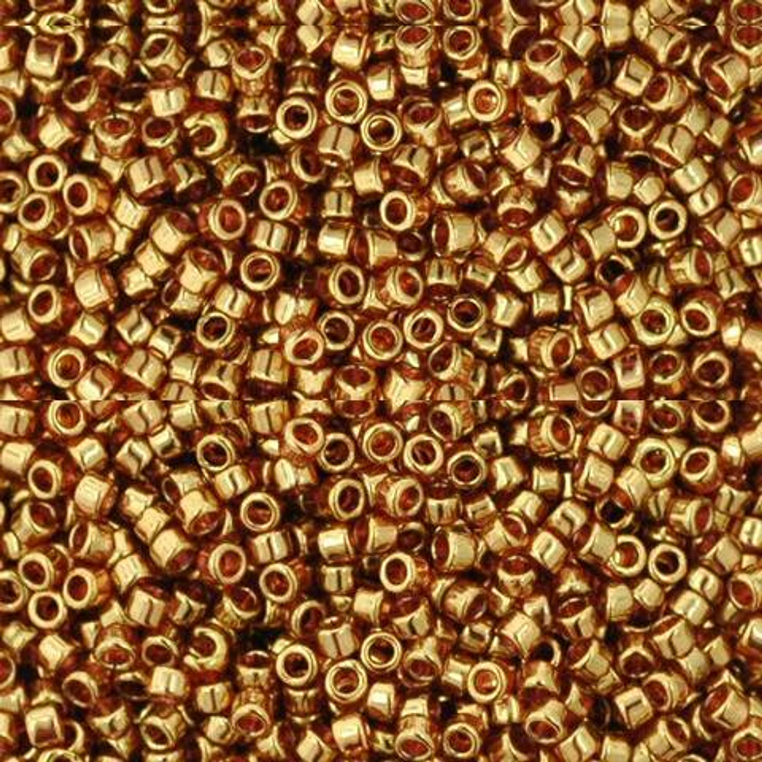 Toho Treasure 11/0 TRANSPARENT PINK GOLD LUSTER Seed Beads