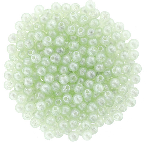 FINIAL Half-Drilled 2mm Czech Glass Beads METAL LUSTER PERIDOT