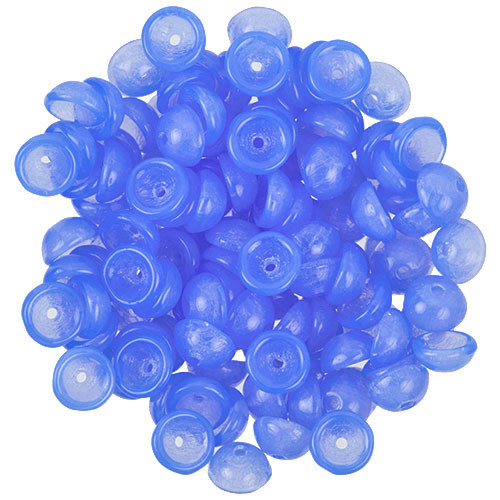 TEACUP 2x4mm Czech Glass Beads MILKY SAPPHIRE| EUREKA CRYSTAL BEADS