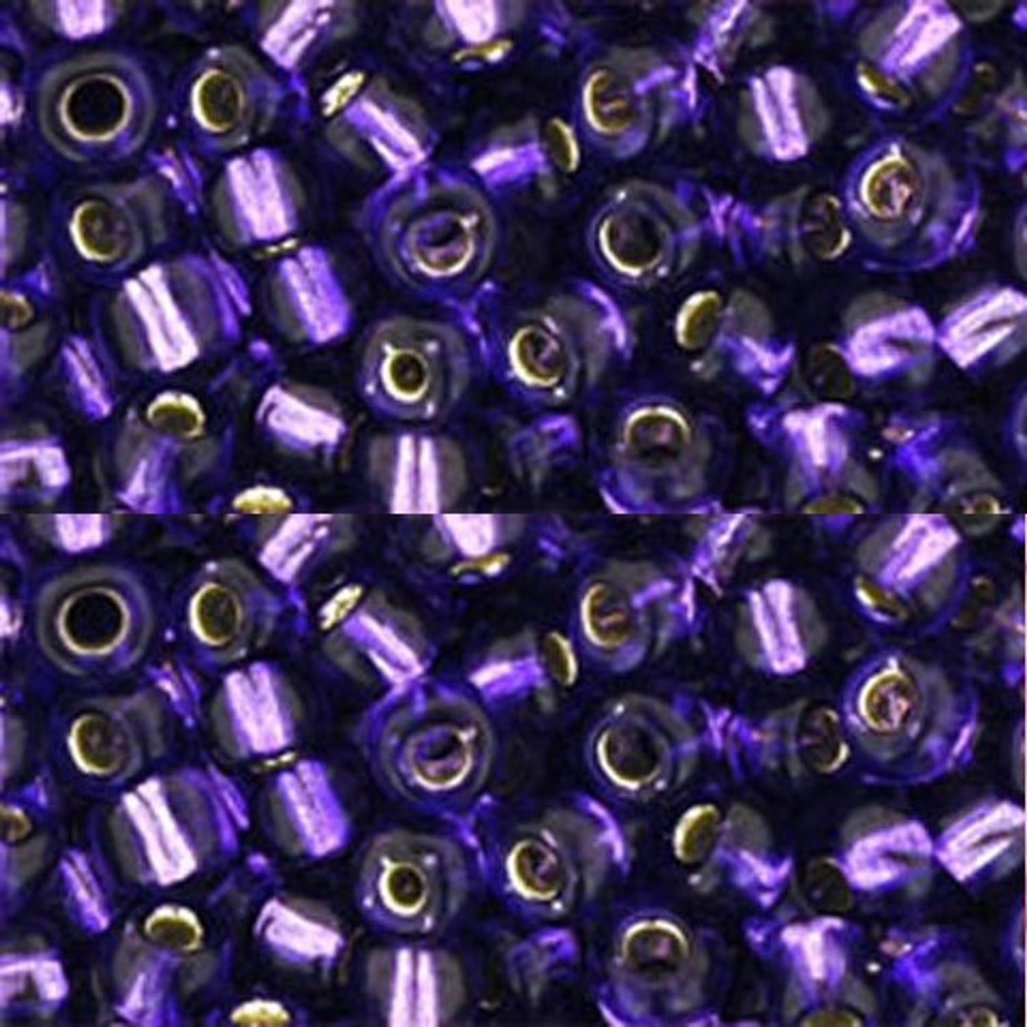 Toho ROUND 6/0 Seed Beads SILVER LINED PURPLE|EUREKA CRYSTAL