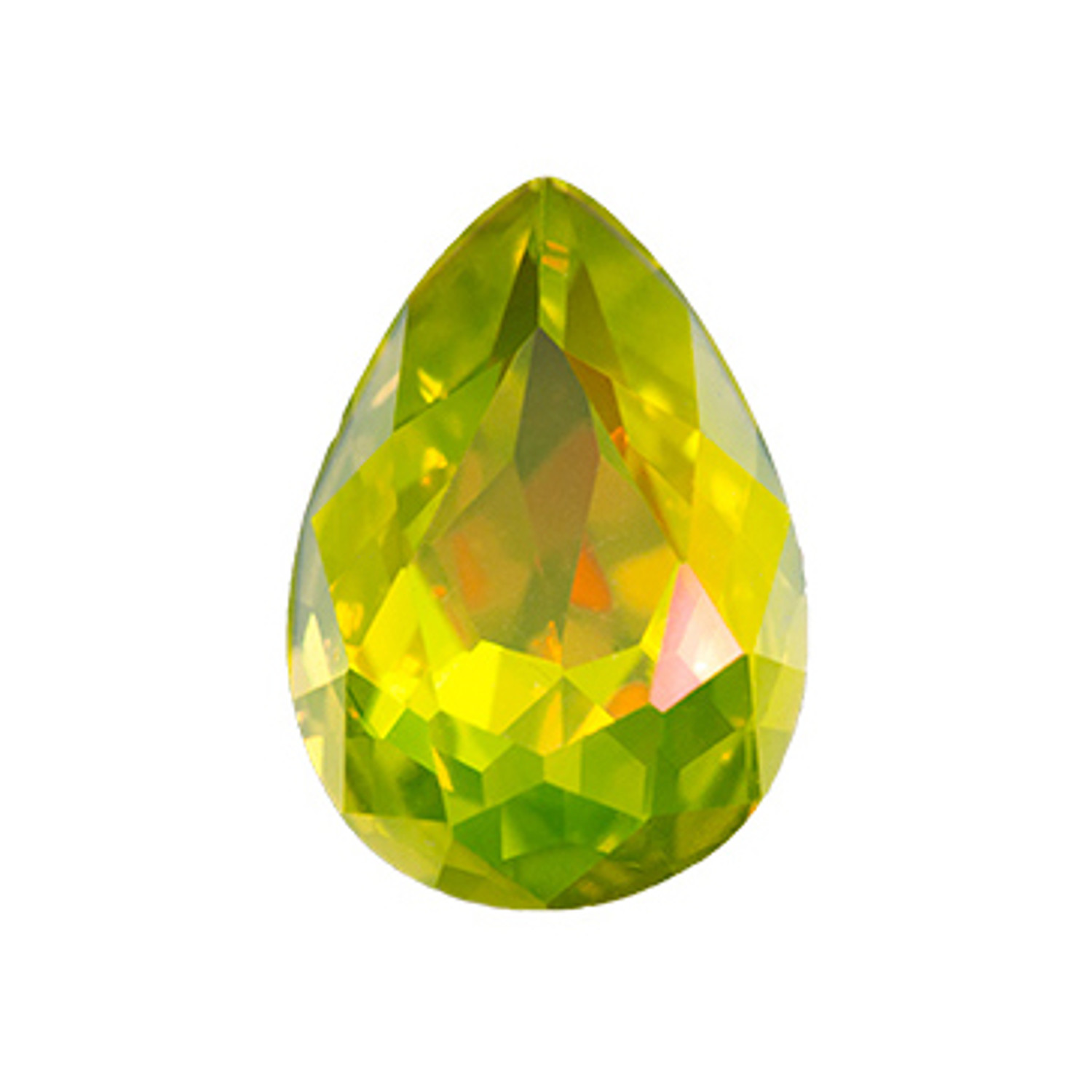 Krakovski Crystal Tear Drop 10x14mm JONQUIL OPAL LUSTER