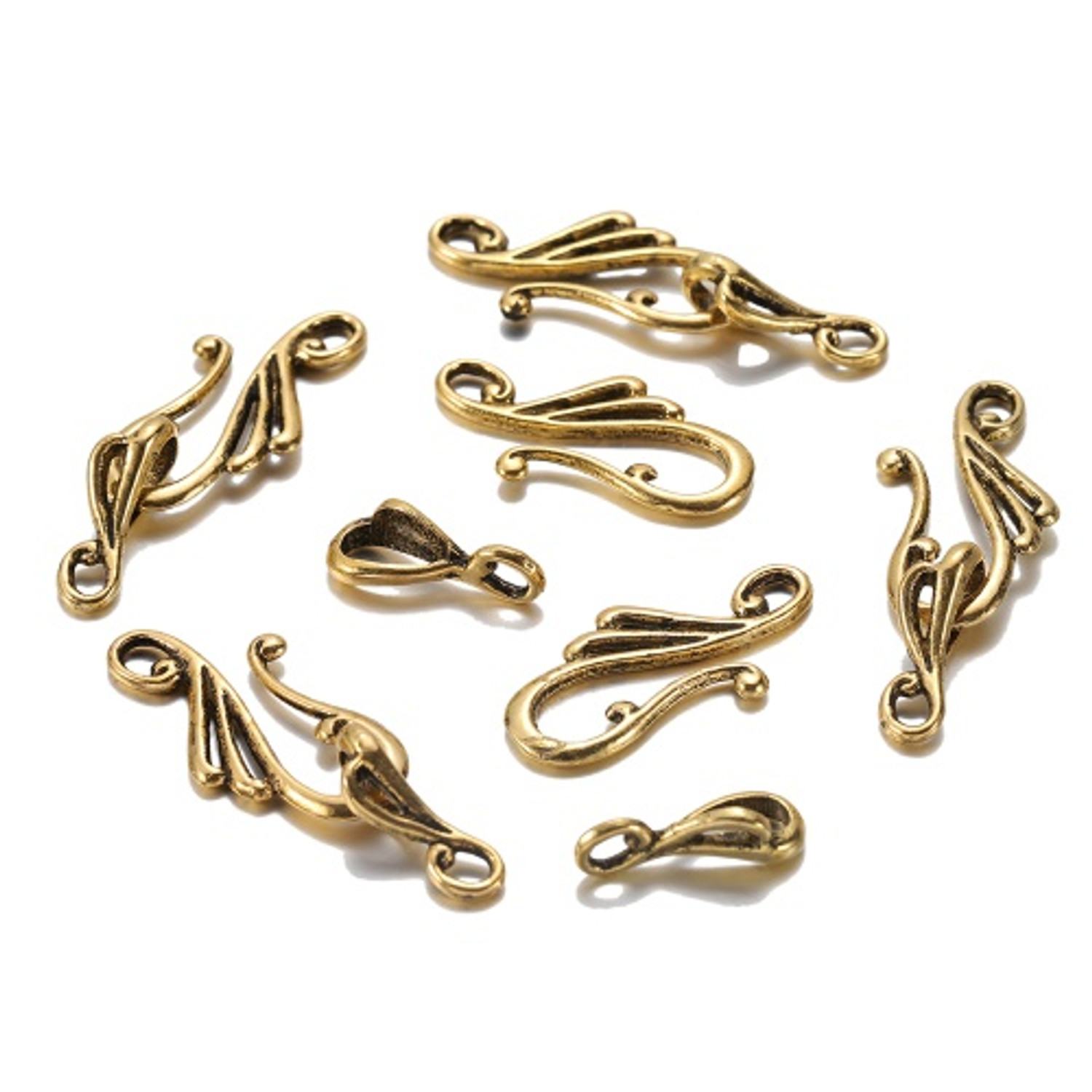 Hook & Eye Clasp - Ancient Brass – Bead Shack