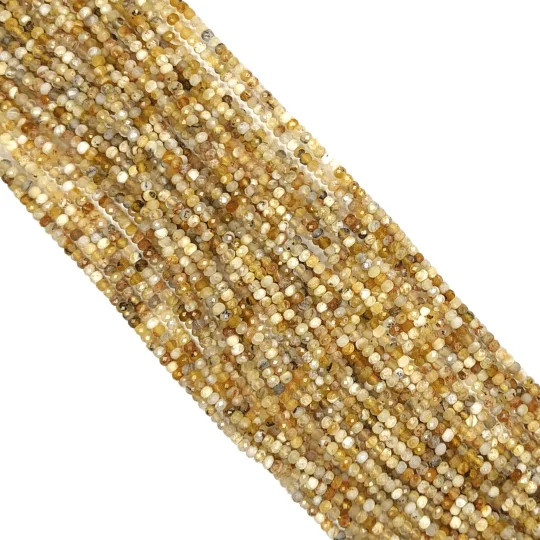 3x2mm African Yellow Opal Gemstone Beads Eureka Crystal Beads