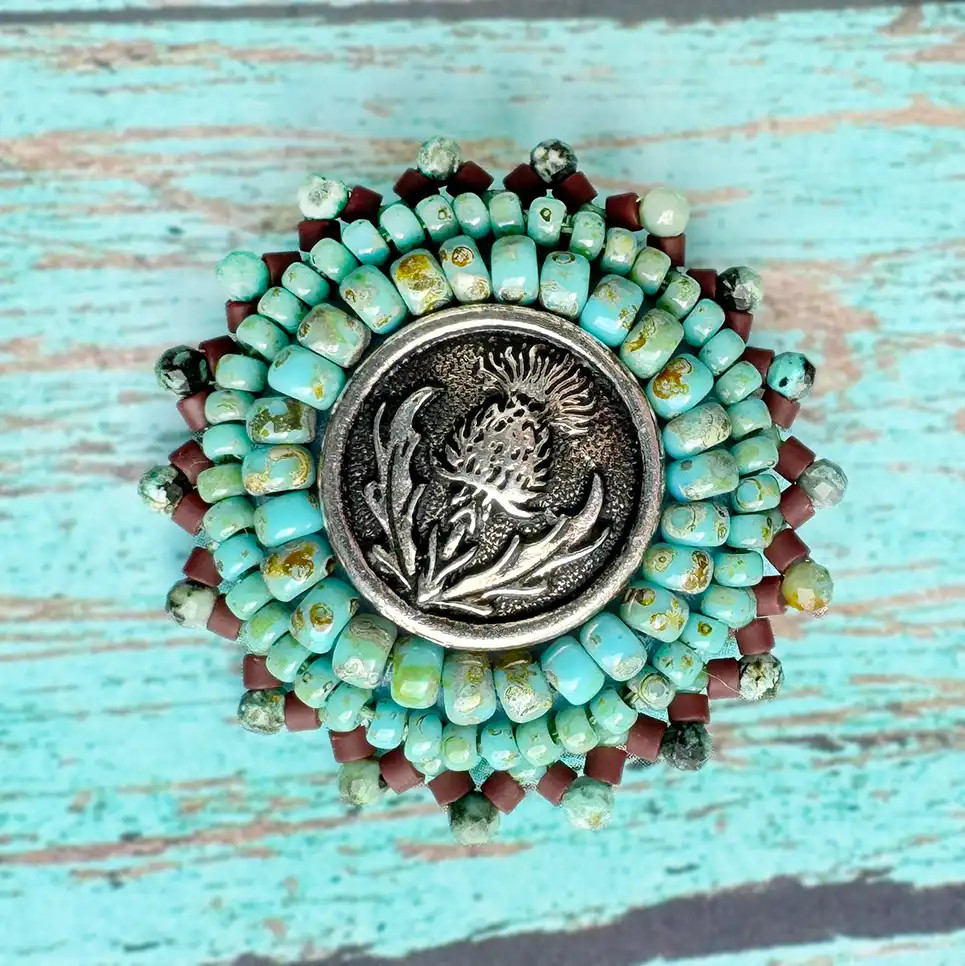 Wild West Wonders Button Brooch Tutorial | Eureka Crystal Beads