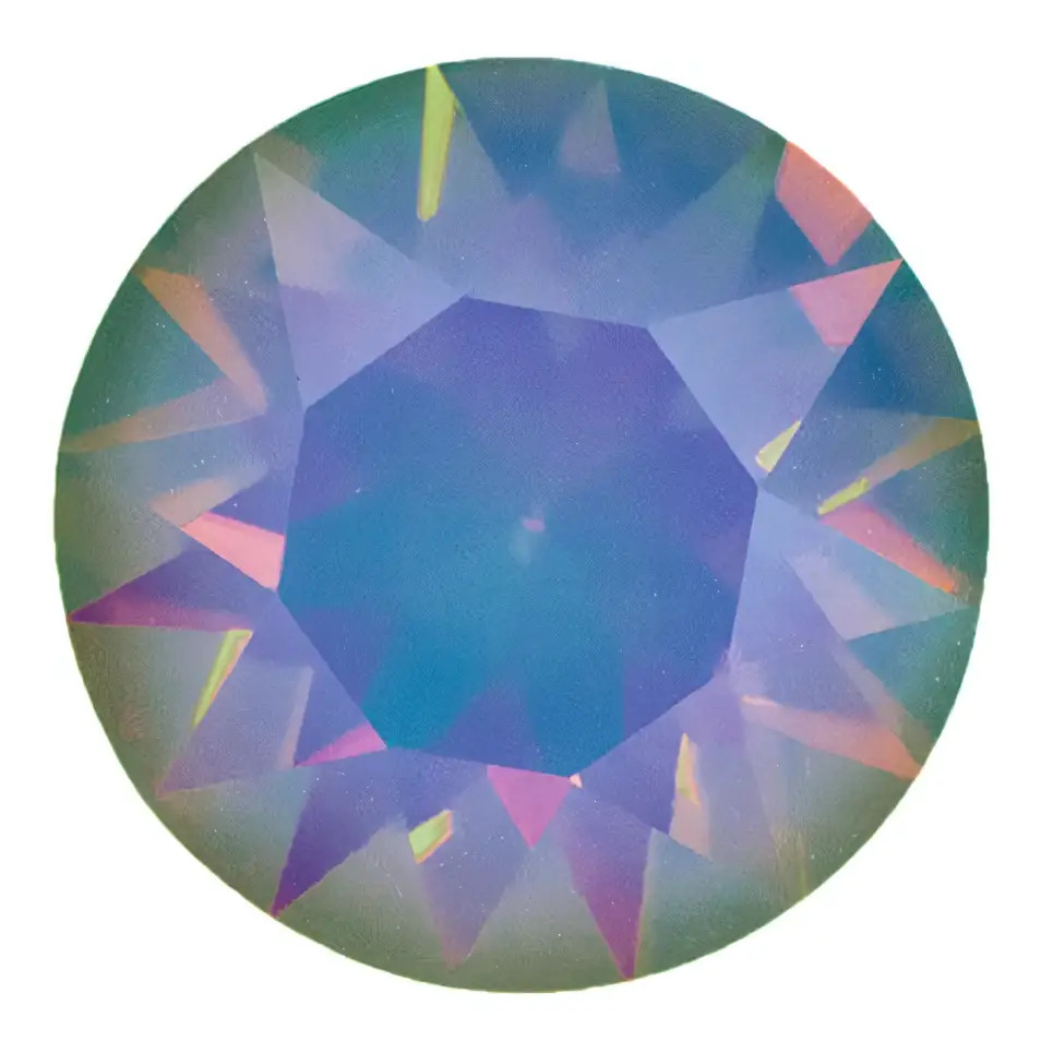 Swarovski Crystal Chaton 8mm WHITE OPAL ELECTRA Custom Coating 1088