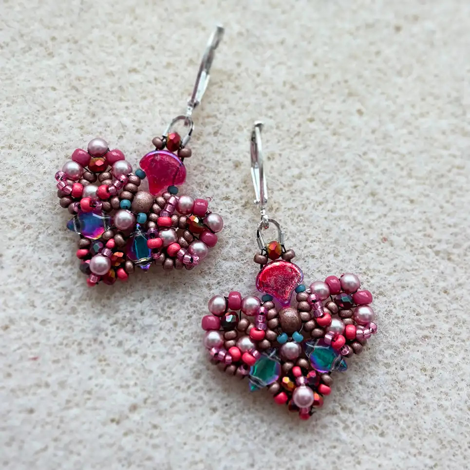 Heartstring Tutorial Heartstrings Earrings Beading DIY Tutorial | Eureka Crystal Beads
