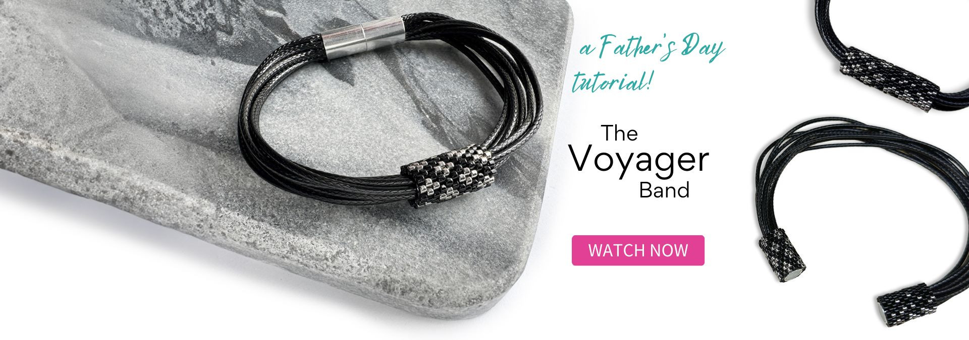 Make a classy masculine bracelet for your dad this Father's Day!