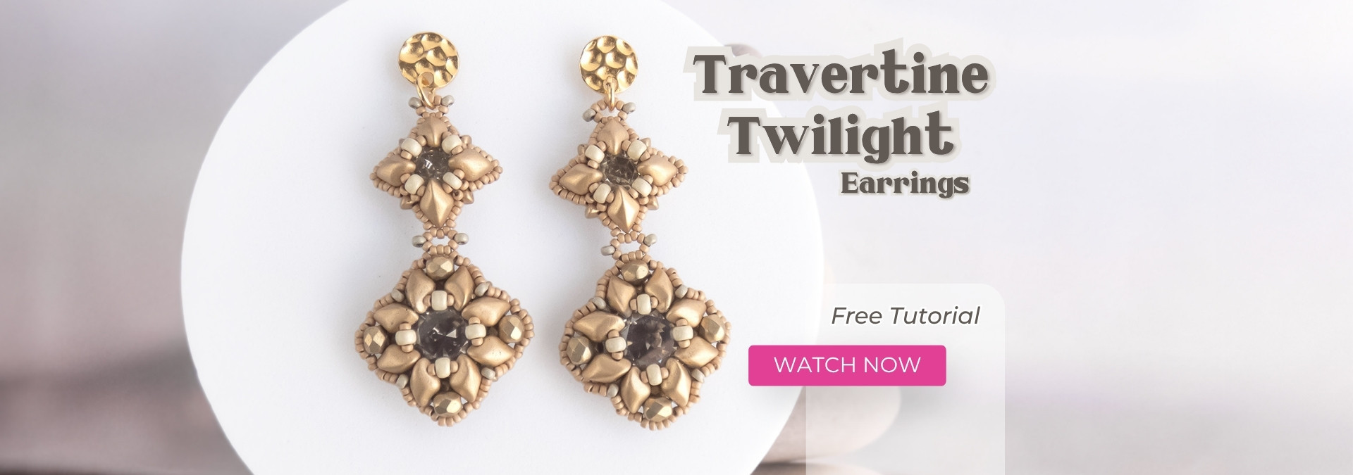 Make the Travertine Twilight Earrings with GemDuos!