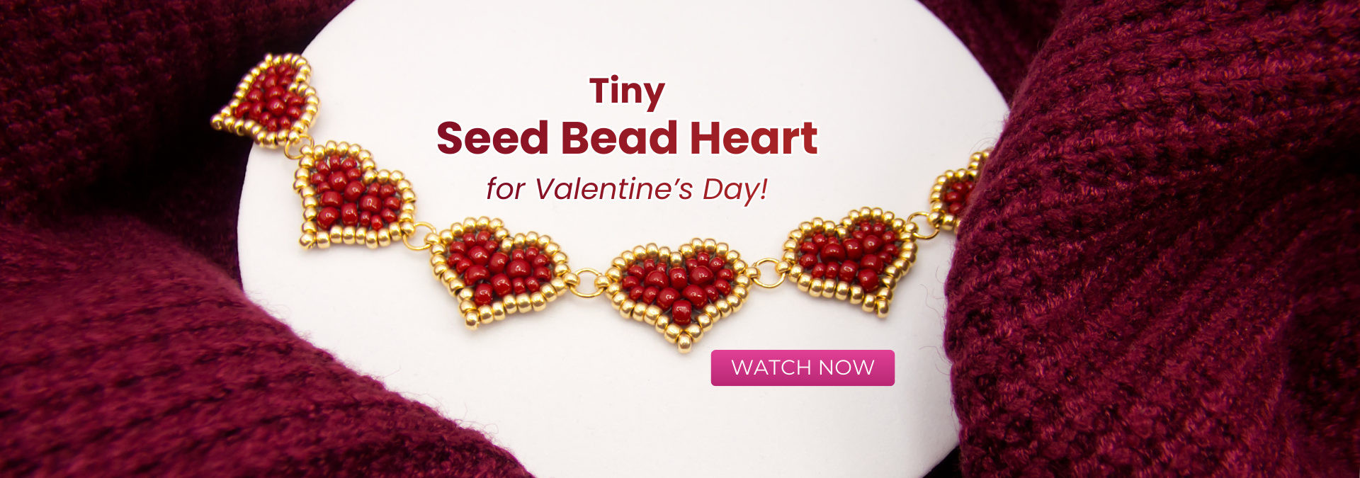 Make this tiny beaded heart for Valentine's Day!