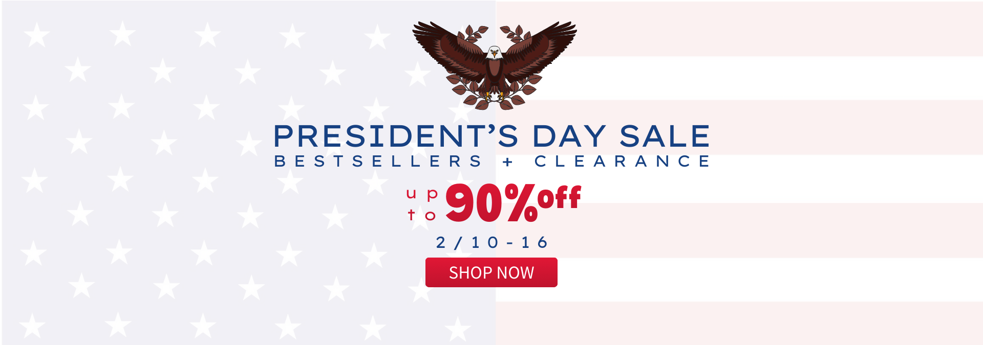 President's Day Sale up to 90% off. Limited time offer.