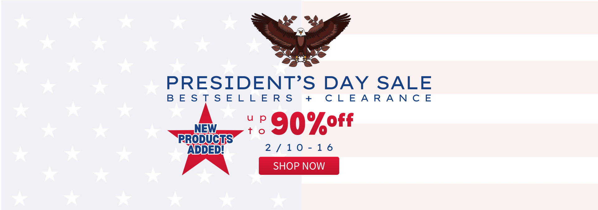 President's Day Sale up to 90% off. Limited time offer.