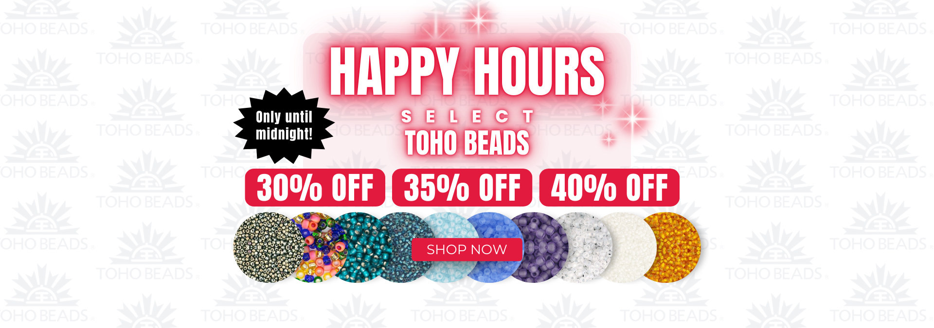Select Toho Beads up to 40% off. 