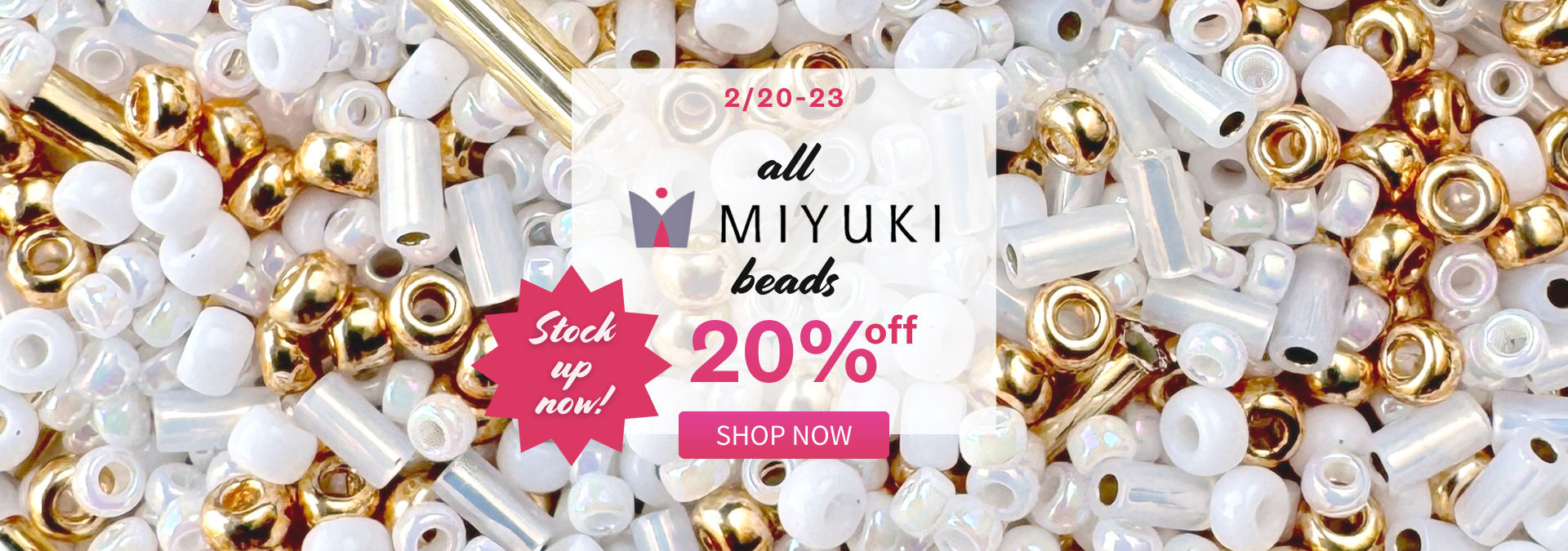 Miyuki Seed Beads Sale all 20% off.
