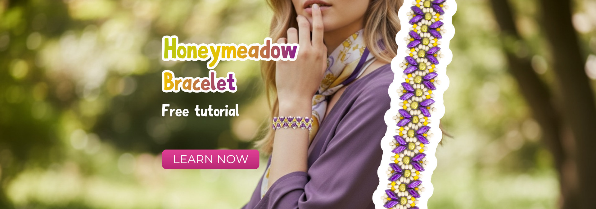 Honeymeadow Bracelet tutorial by Eureka Crystal Beads