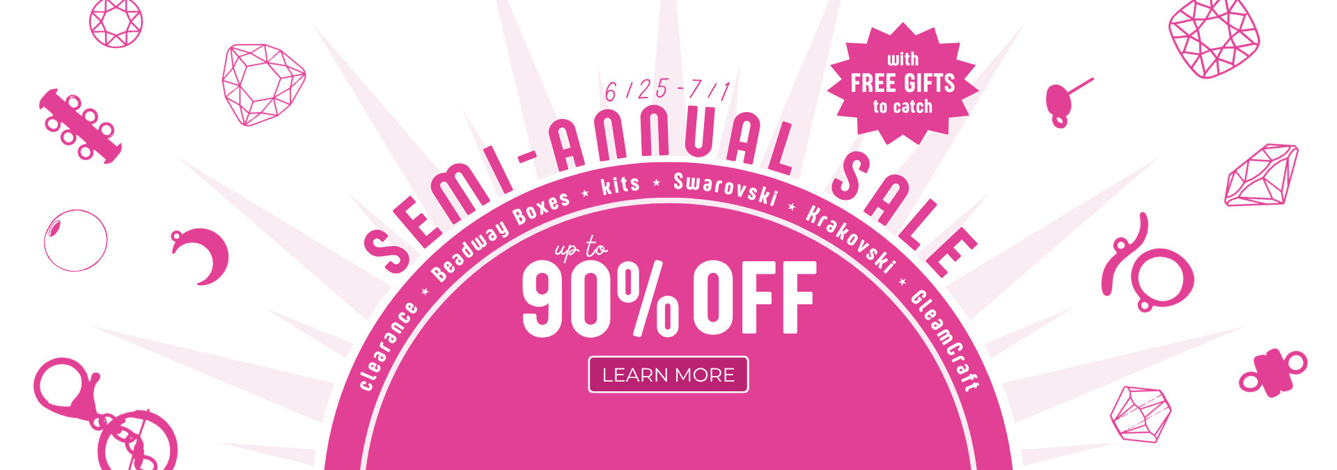 Semi-Annual Beads Sale, clerance, beadway boxes, beading kits and more!