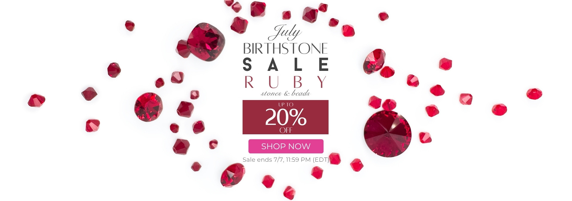 July Birthstone Sale - stones & beadsRuby up to 20% off