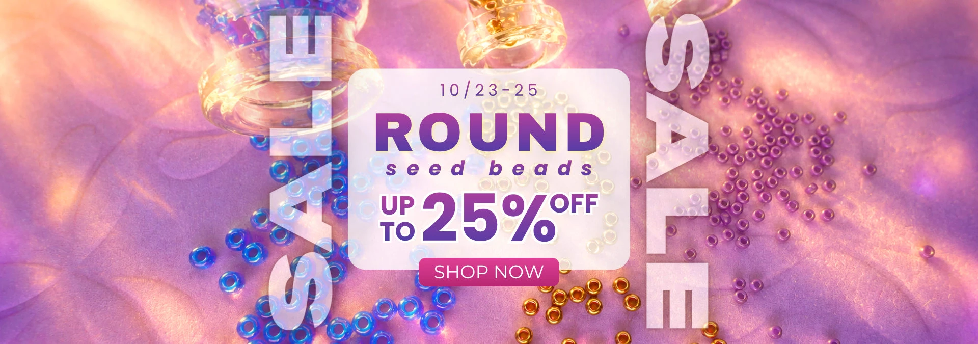 Round Seed Beads Sale up to 25% off.