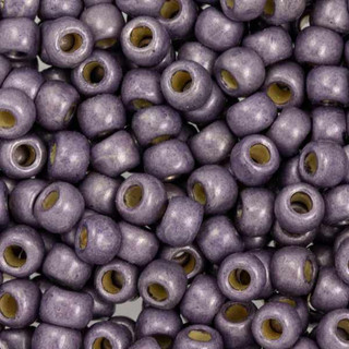 Size-6 #PF568F Toho Seed Beads Perm. Metallic Matte Pink Pewter