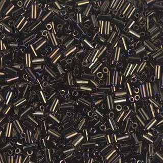 Miyuki BUGLE Beads 3mm METALLIC BROWN IRIS (8.5 grams tube)