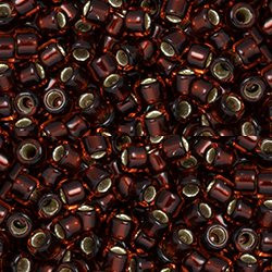 Toho AIKO 11/0 Seed Beads TRANSPARENT SILVER-LINED BALTIC AMBER  (4 grams)