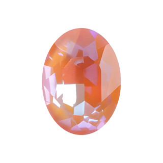 Krakovski Crystal Oval Stone 13x18mm JUICY PEACH Delite Fireglow