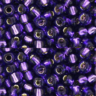 Toho ROUND 6/0 Seed Beads SILVER LINED PURPLE|EUREKA CRYSTAL