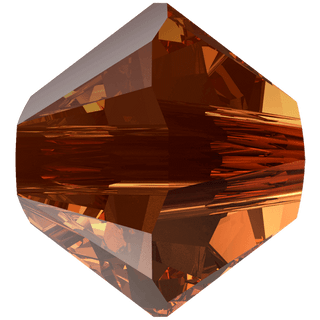 Swarovski Crystal Bicone Beads 4mm SMOKED AMBER 5328 (Pack of 24)