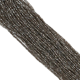 Chinese Crystal Rondelle Beads 3x2mm DARK NUTMEG AB