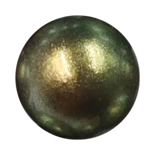 Krakovski Crystal Round Pearls 4mm IRIDESCENT GOLD SCARAB GREEN&nbsp;(Strand of 100)