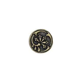 TierraCast BUTTON-Vignette-Vintage Brass Plated