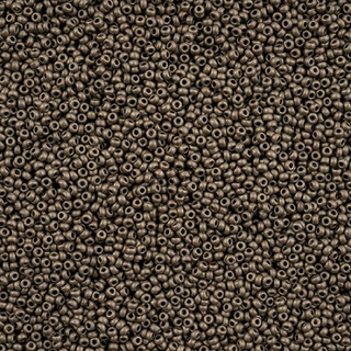 Preciosa Czech Seed Beads 11/0 GREY TERRA METALLIC MATT (20 grams bag)