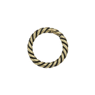 Jump Ring 20mm 12 Gauge Closed-Decorative Twisted Rope-Antique Brass Plated
