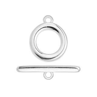 TOGGLE CLASP Round 16mm Silver Plated