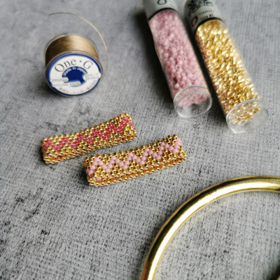 How to Make a Zig Zag Beaded Ring Using Even Count Peyote Stitch
