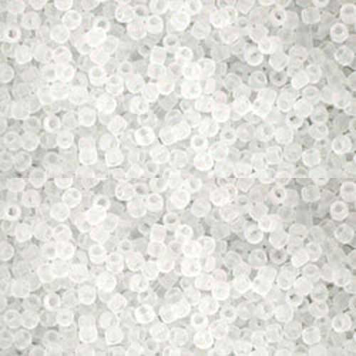 SIZE-15 #1F TRANSPARENT FROSTED CRYSTAL Toho Round Seed Beads