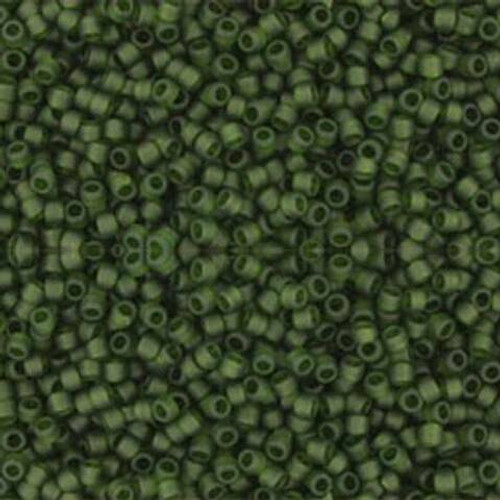 SIZE-15 #940F TRANSPARENT FROSTED OLIVINE Toho Round Seed Beads
