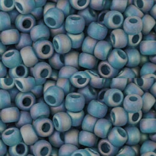 SIZE-6 #167BDF TEAL FROSTED RAINBOW Toho Round Seed Beads