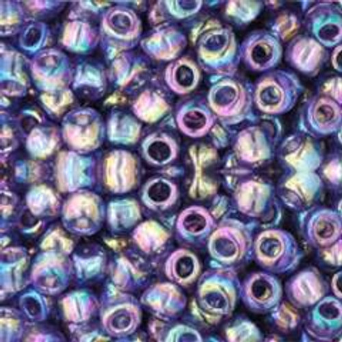 SIZE-11 #166D TRANSPARENT RAINBOW SUGAR PLUM Toho Round Seed Beads