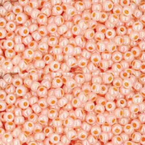 Toho Round 11/0 Seed Beads Opaque Pastel Frosted Apricot (2.5 Tube)