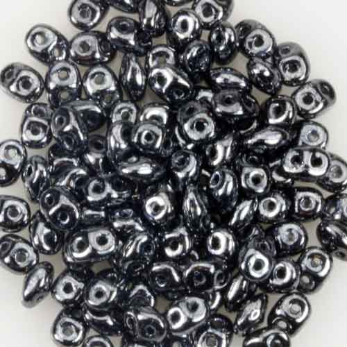 SuperDuo HEMATITE Beads